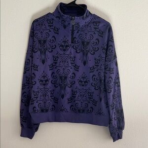 Disney Parks Haunted Mansion Zip Pullover Sweater